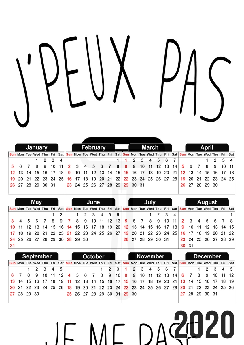 Je peux pas je me rase für A3 Fotokalender 30x43cm