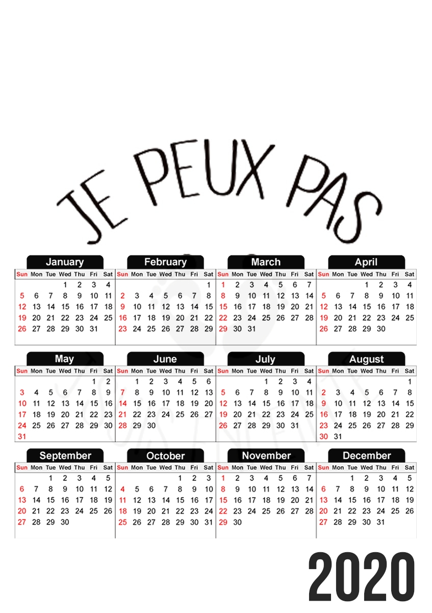 Je peux pas je suis enceinte für A3 Fotokalender 30x43cm