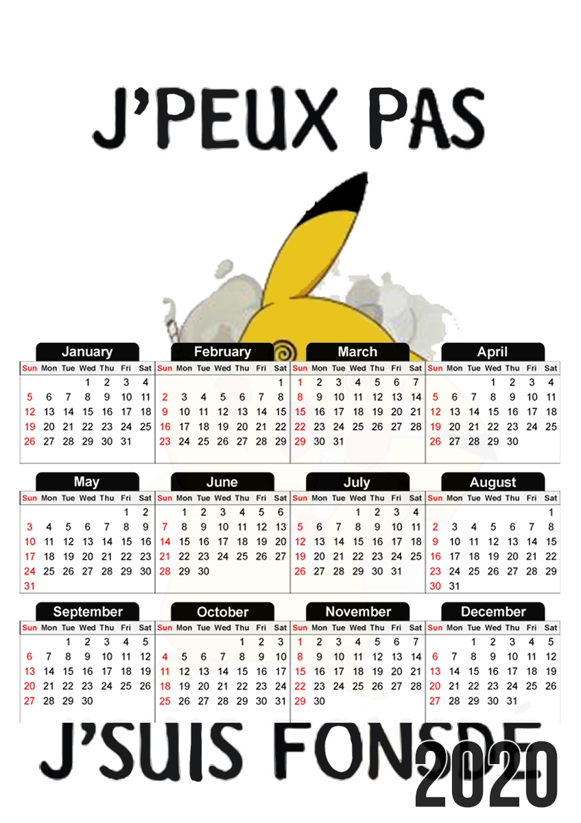 Je peux pas je suis fonsde für A3 Fotokalender 30x43cm