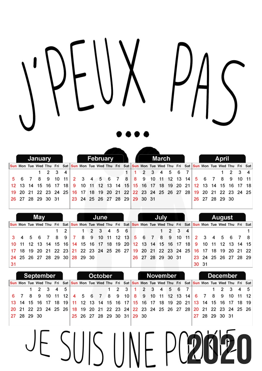 Je peux pas je suis une pookie für A3 Fotokalender 30x43cm