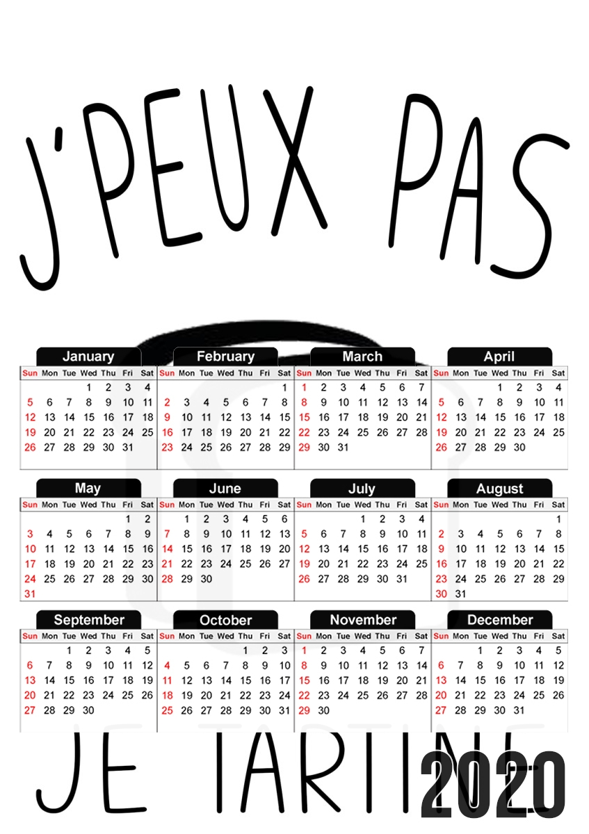 Je peux pas je tartine für A3 Fotokalender 30x43cm