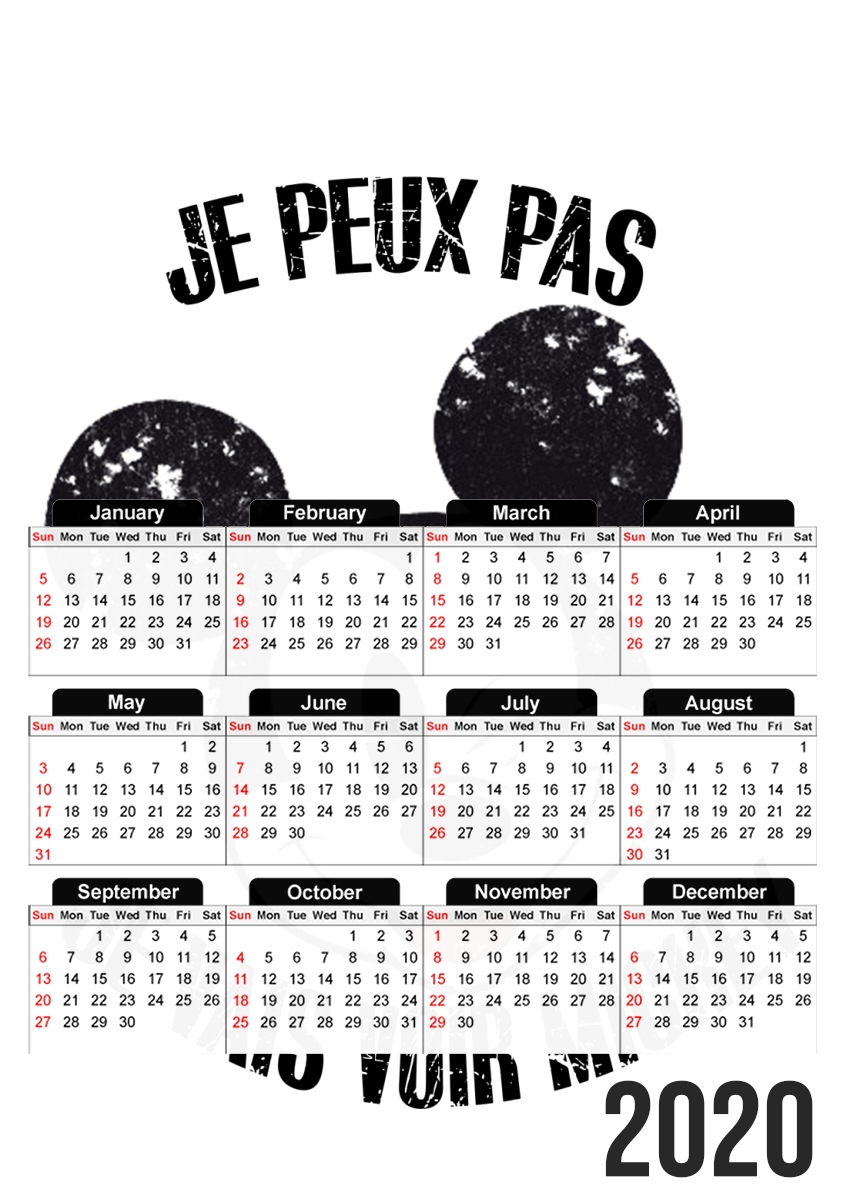 Je peux pas je vais voir mickey für A3 Fotokalender 30x43cm