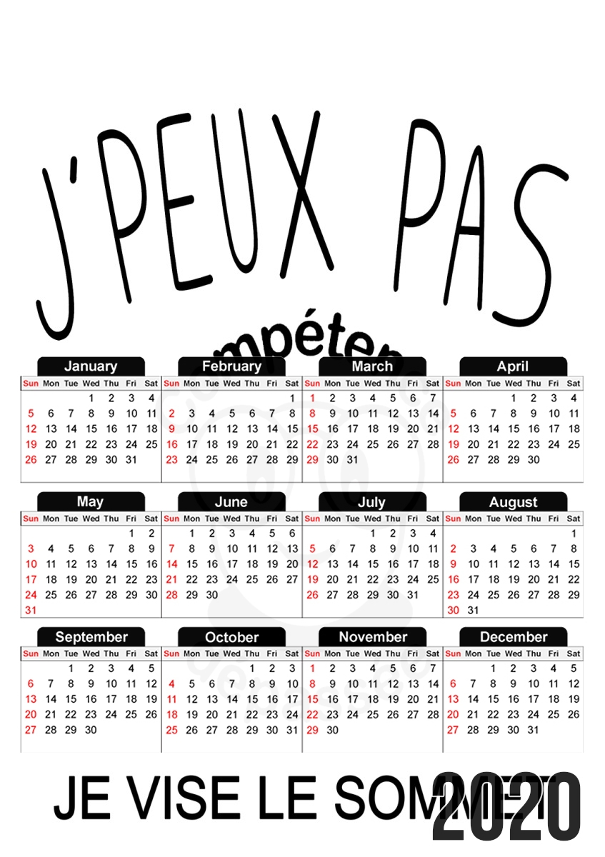 Je peux pas je veux un depasse für A3 Fotokalender 30x43cm