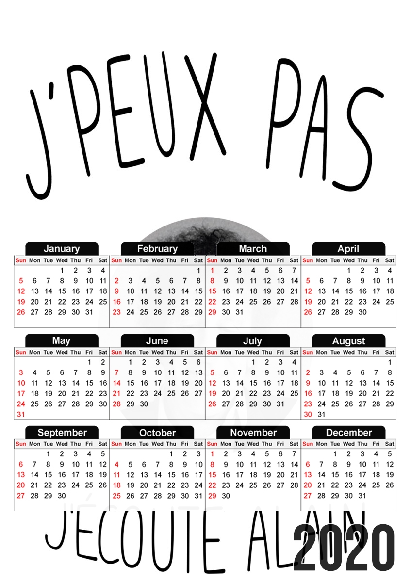 Je peux pas jecoute Alain Souchon für A3 Fotokalender 30x43cm