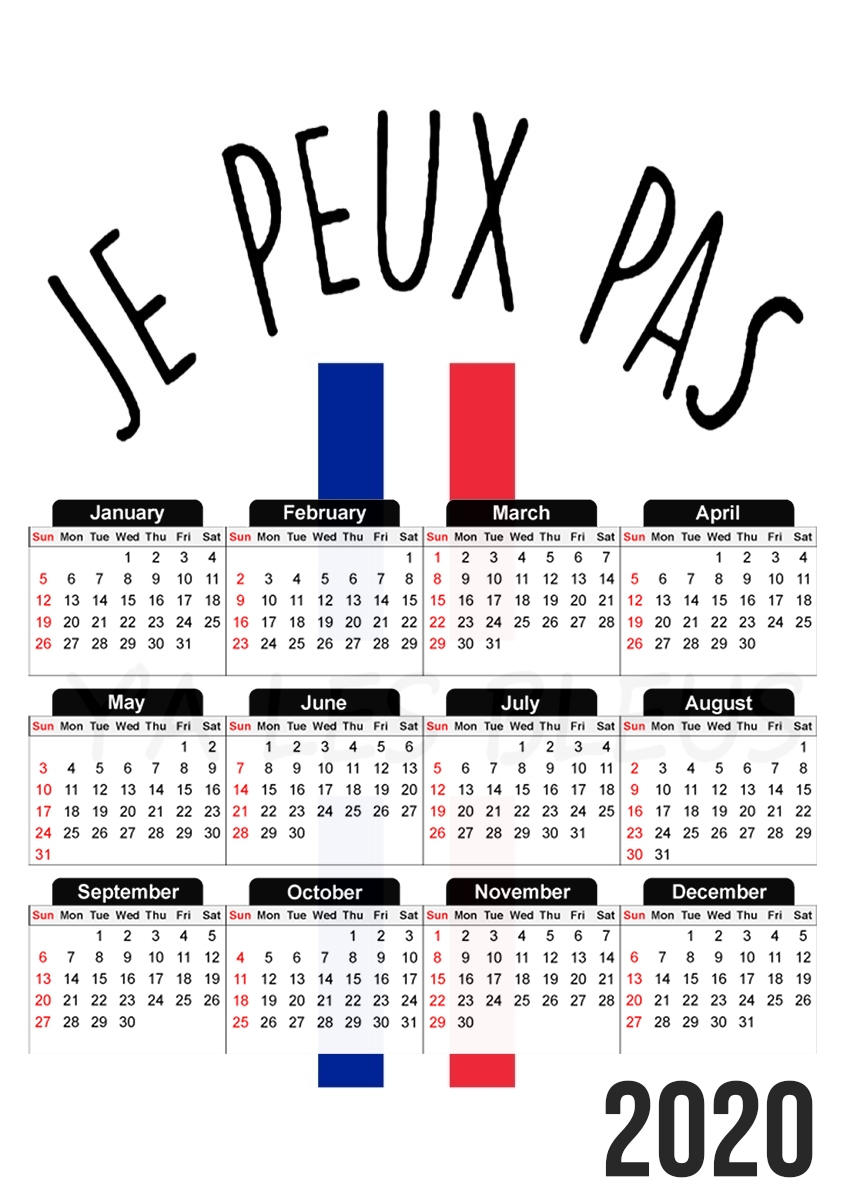 Je peux pas ya les bleus für A3 Fotokalender 30x43cm