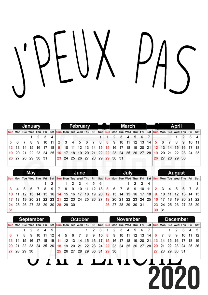 Je peux pasjai peniche für A3 Fotokalender 30x43cm