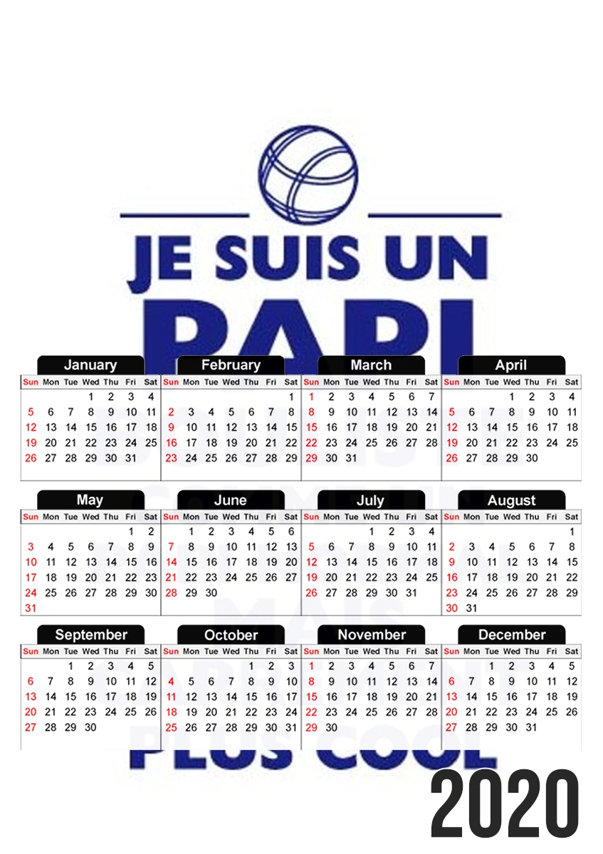 Je suis un papi bouliste comme un papi normal mais plus cool für A3 Fotokalender 30x43cm