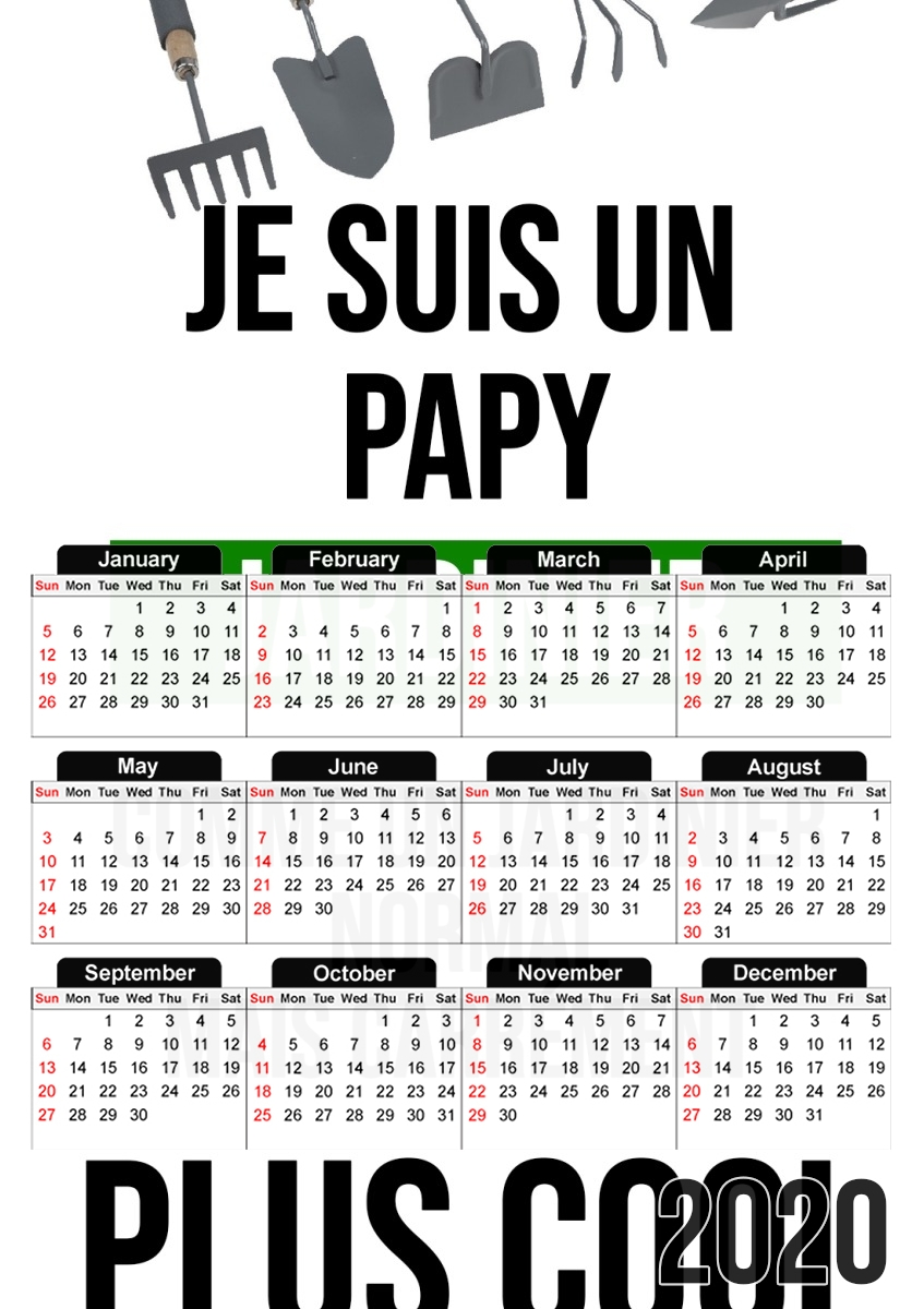 Je suis un papy jardinier comme un papy normal mais plus cool für A3 Fotokalender 30x43cm