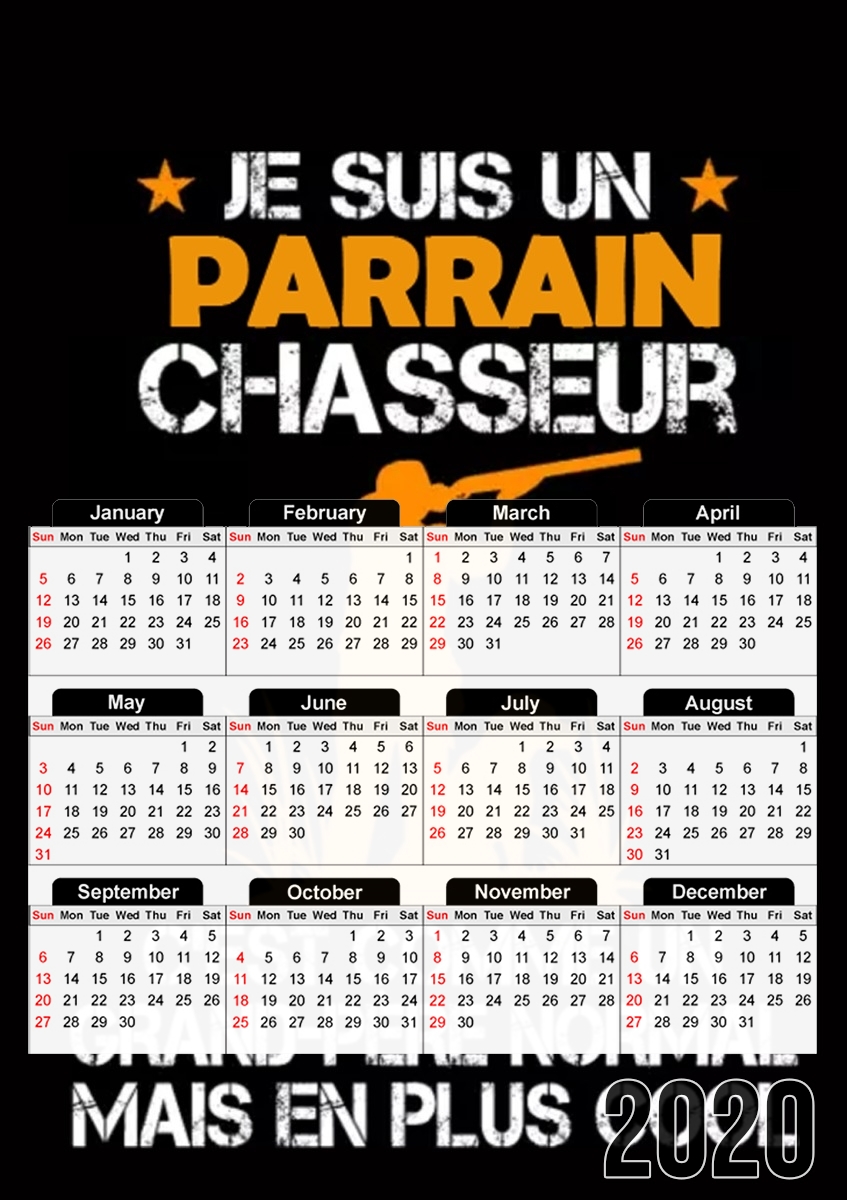 Je suis un parrain chasseur für A3 Fotokalender 30x43cm