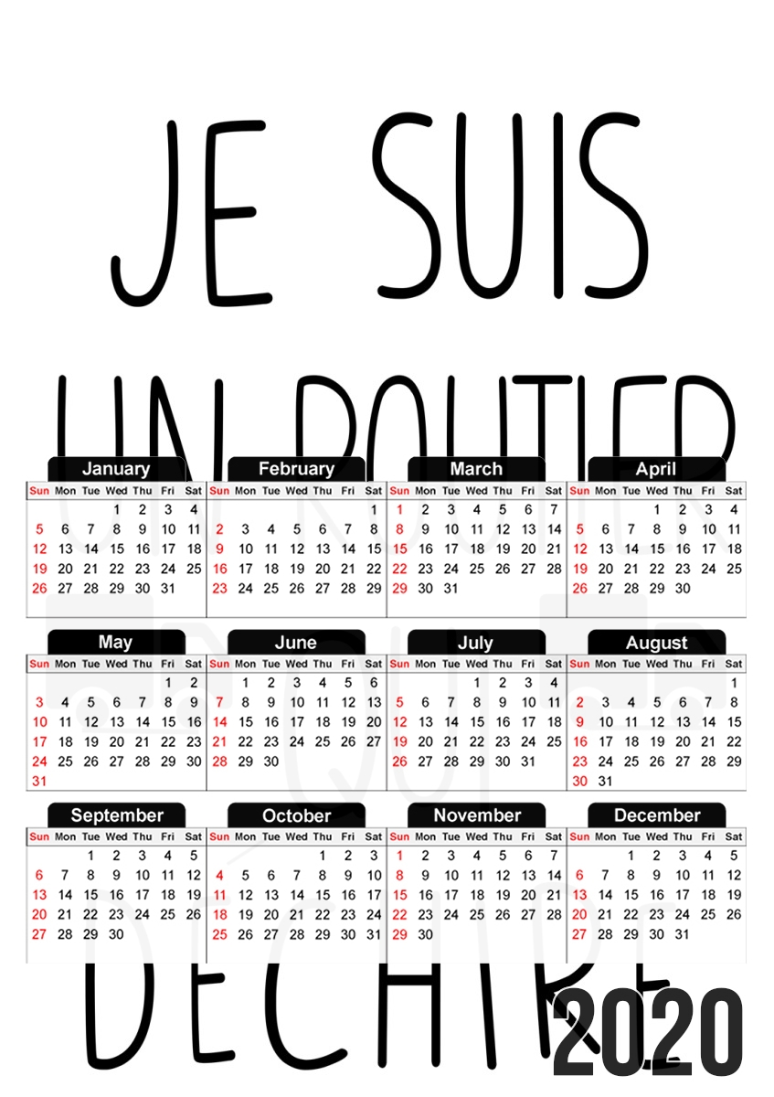 Je suis un routier qui dechire für A3 Fotokalender 30x43cm