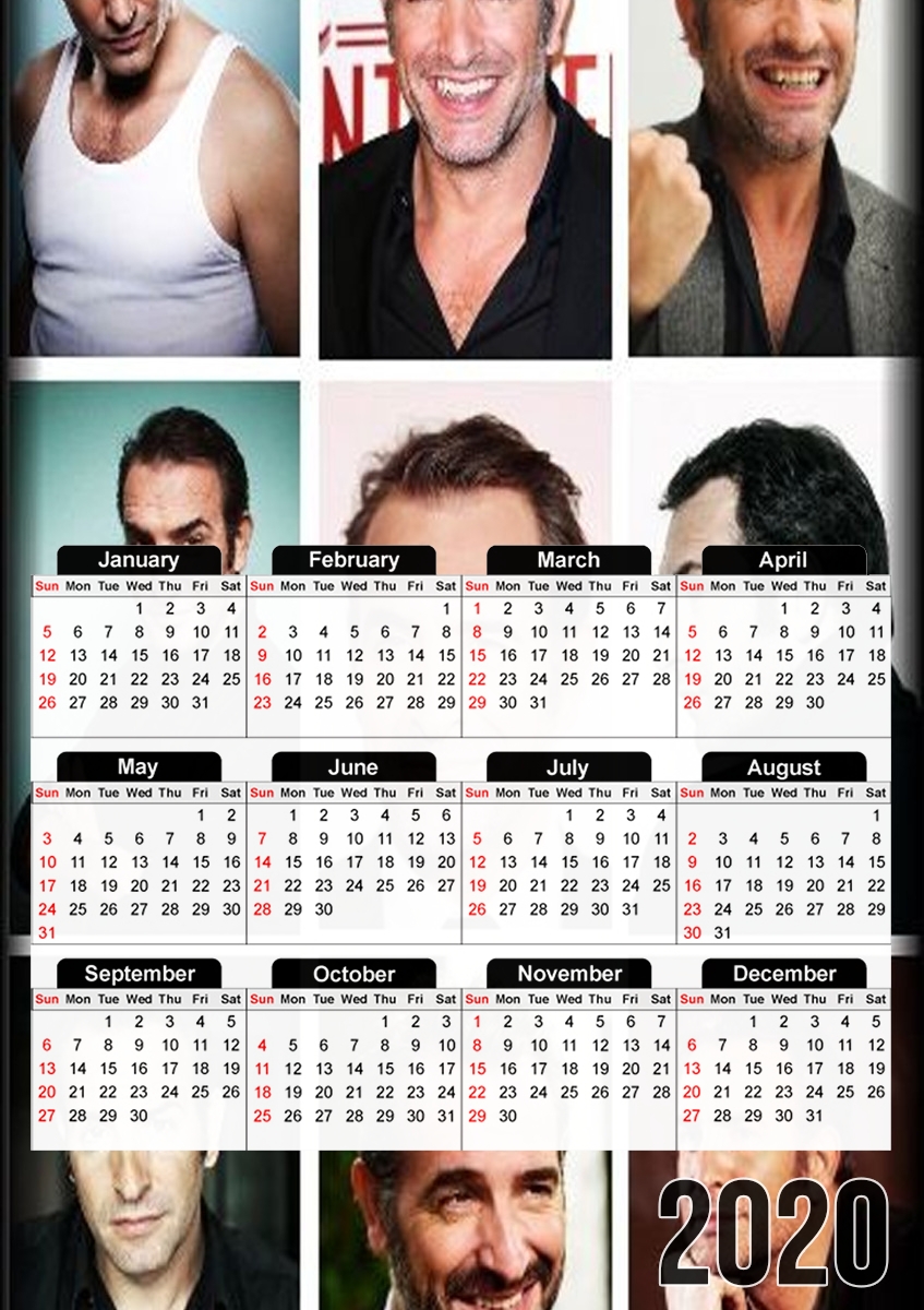 Jean Dujardin collage für A3 Fotokalender 30x43cm