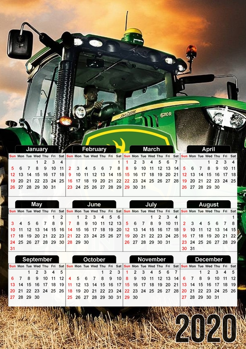 John Deer tractor Farm für A3 Fotokalender 30x43cm