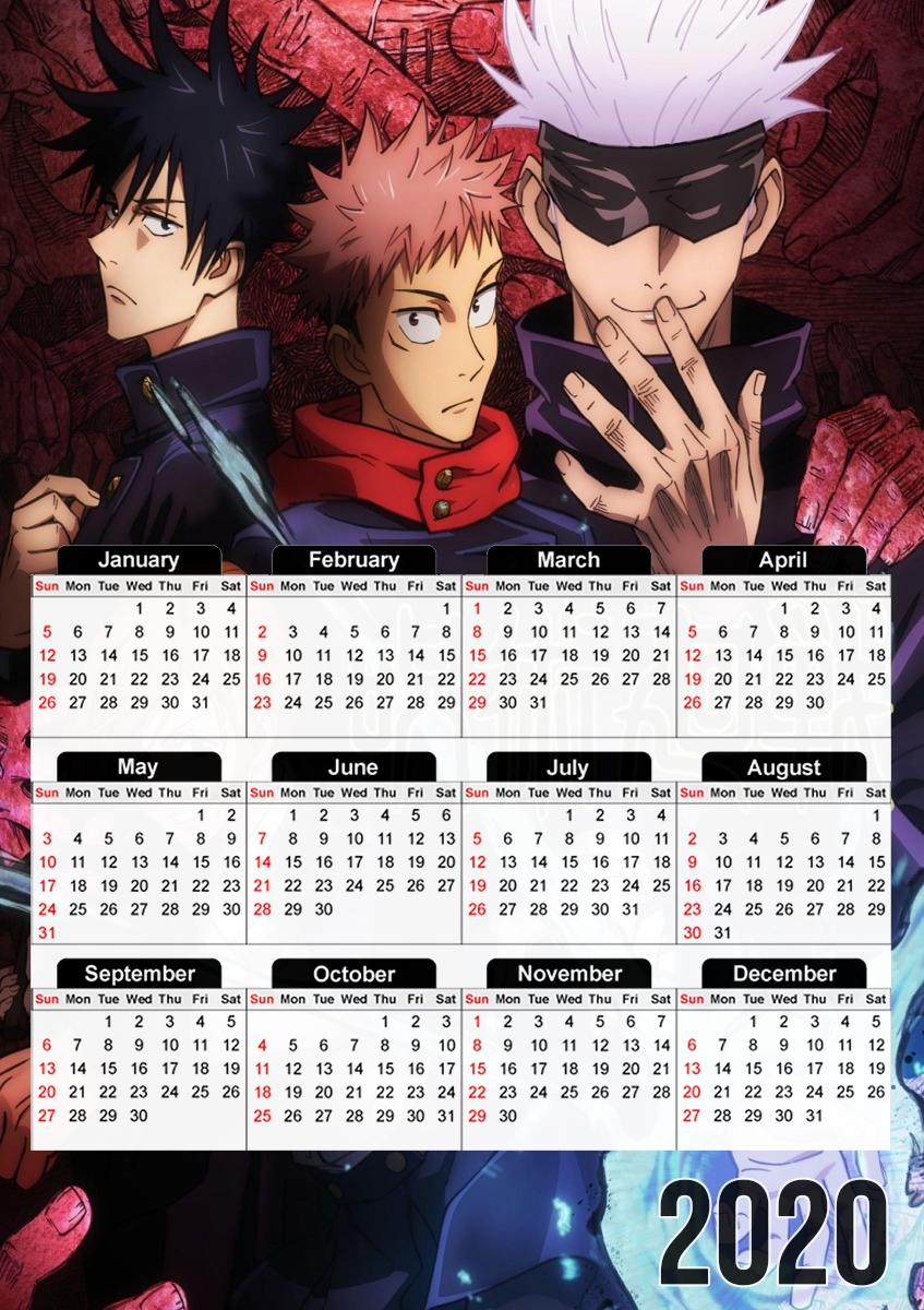 Jujutsu Kaisen für A3 Fotokalender 30x43cm