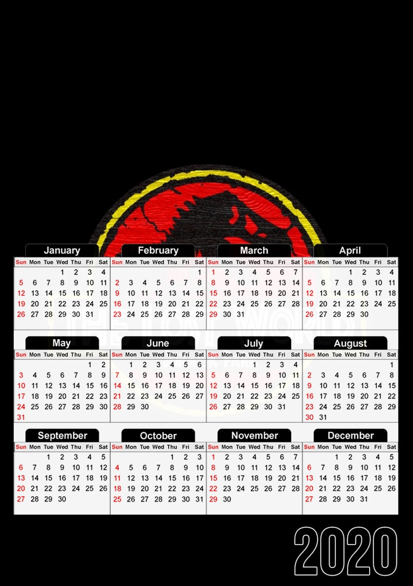 Jurassic park Lost World TREX Dinosaure für A3 Fotokalender 30x43cm