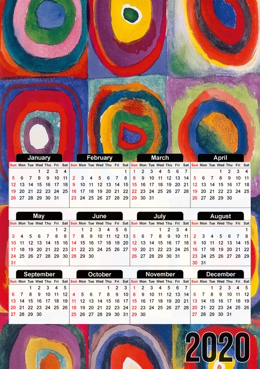 Kandinsky circles für A3 Fotokalender 30x43cm