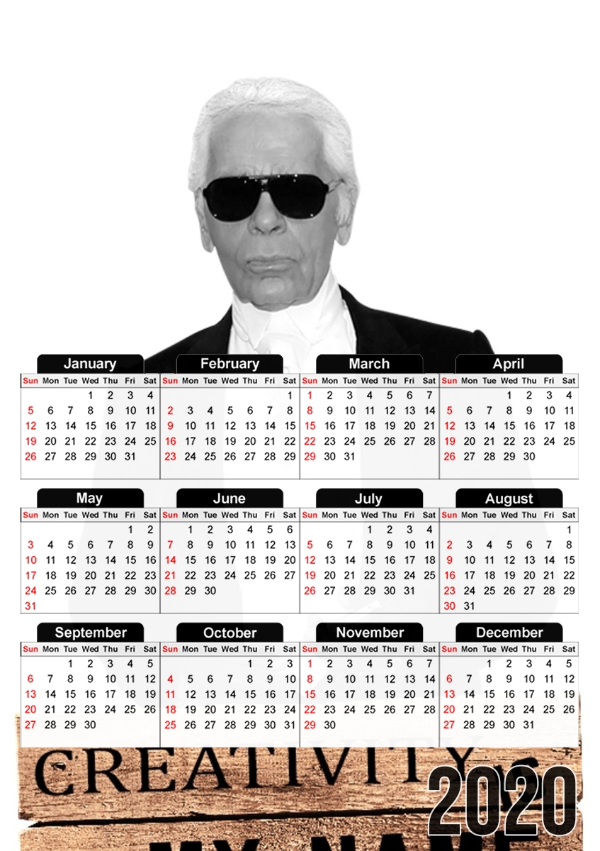 Karl Lagerfeld Creativity is my name für A3 Fotokalender 30x43cm