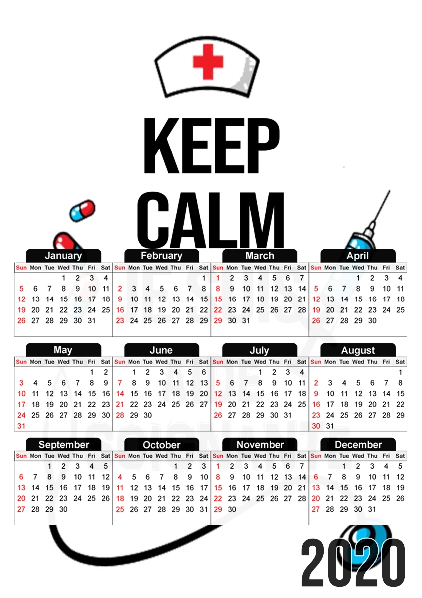 Keep calm je suis aide soignante für A3 Fotokalender 30x43cm