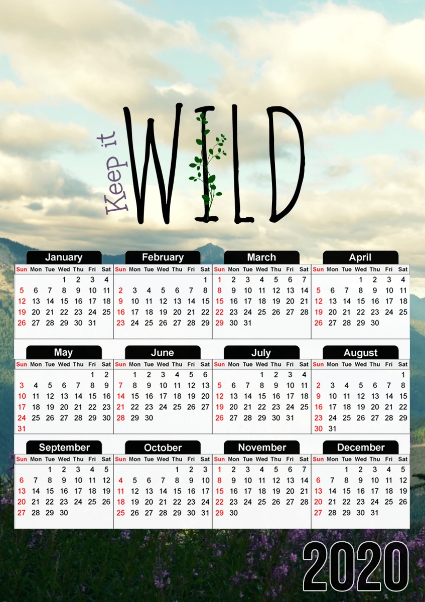 Keep it Wild für A3 Fotokalender 30x43cm