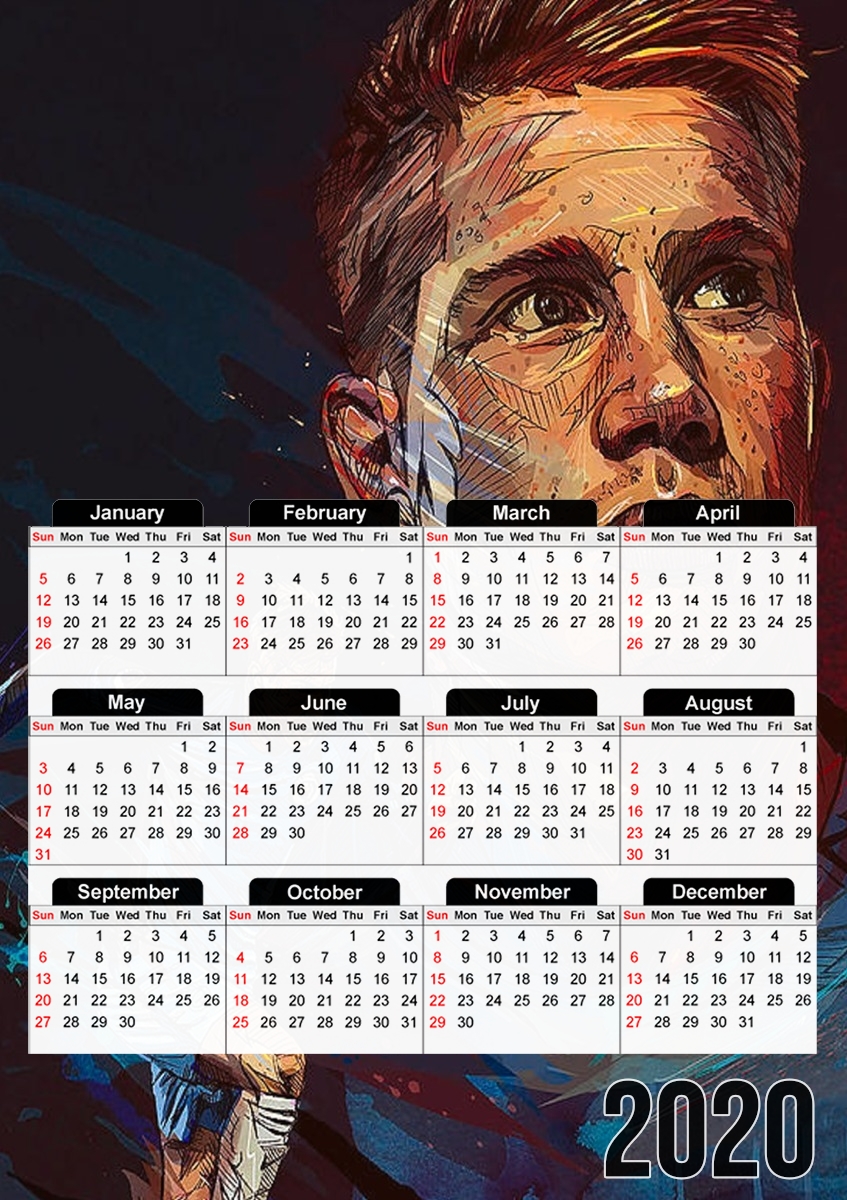 Kevin De Bruyne PaintArt für A3 Fotokalender 30x43cm