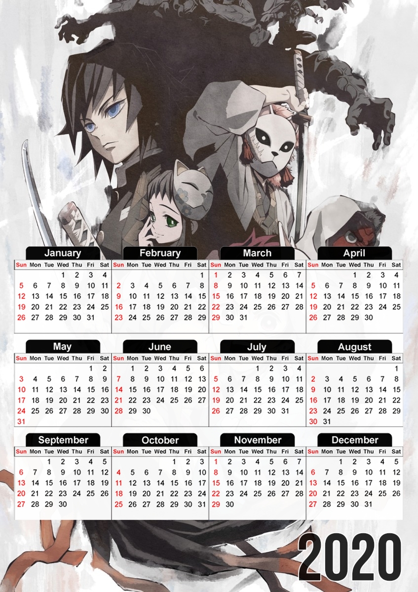 Kimetsu no Yaiba für A3 Fotokalender 30x43cm