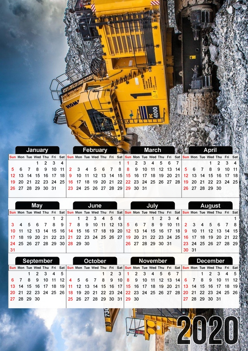 komatsu construction für A3 Fotokalender 30x43cm