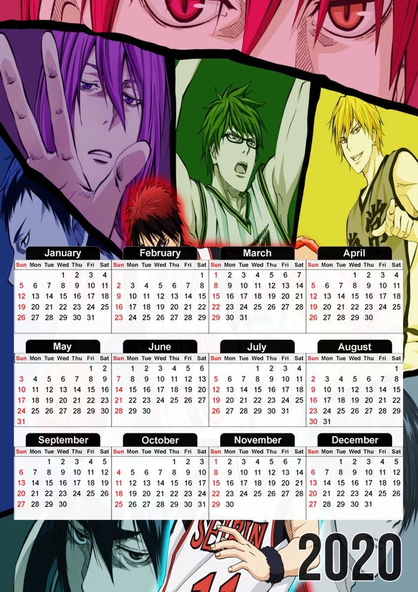 Kuroko no basket Generation of miracles für A3 Fotokalender 30x43cm