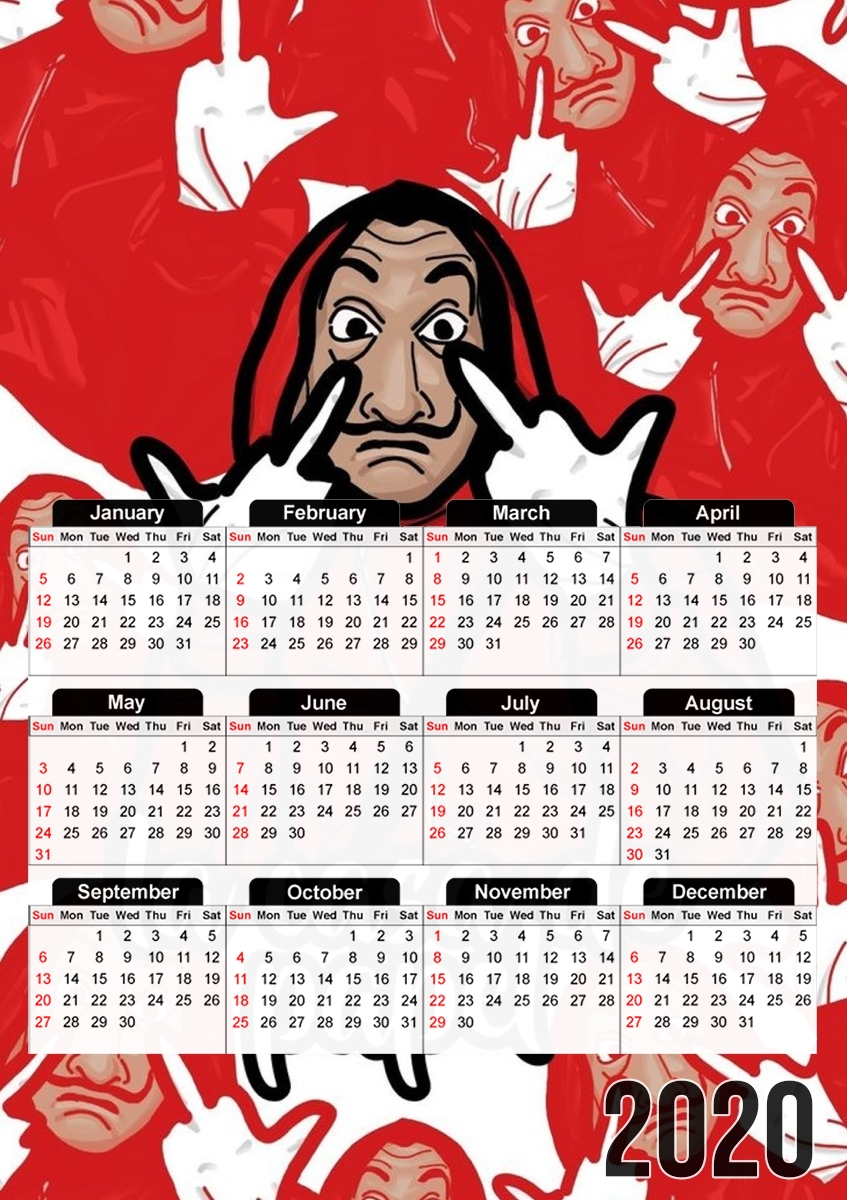 La casa de papel clipart für A3 Fotokalender 30x43cm