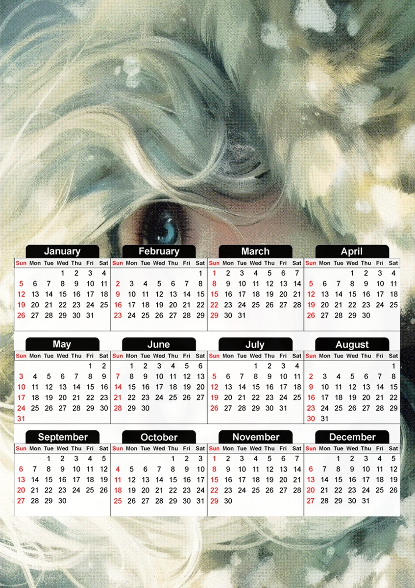 Lady Snow Winterfell für A3 Fotokalender 30x43cm