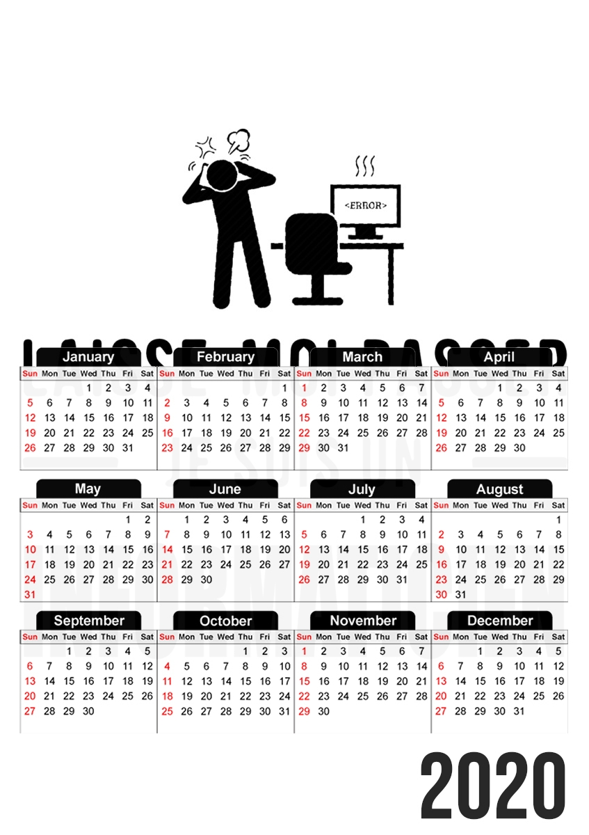 Laisse moi passer je suis informaticien cadeau für A3 Fotokalender 30x43cm