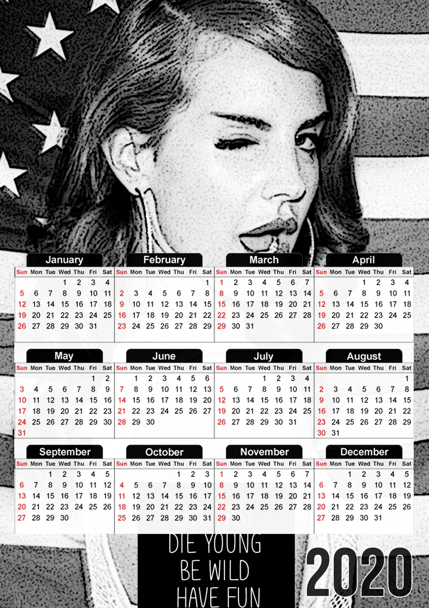 Lana del rey quotes für A3 Fotokalender 30x43cm