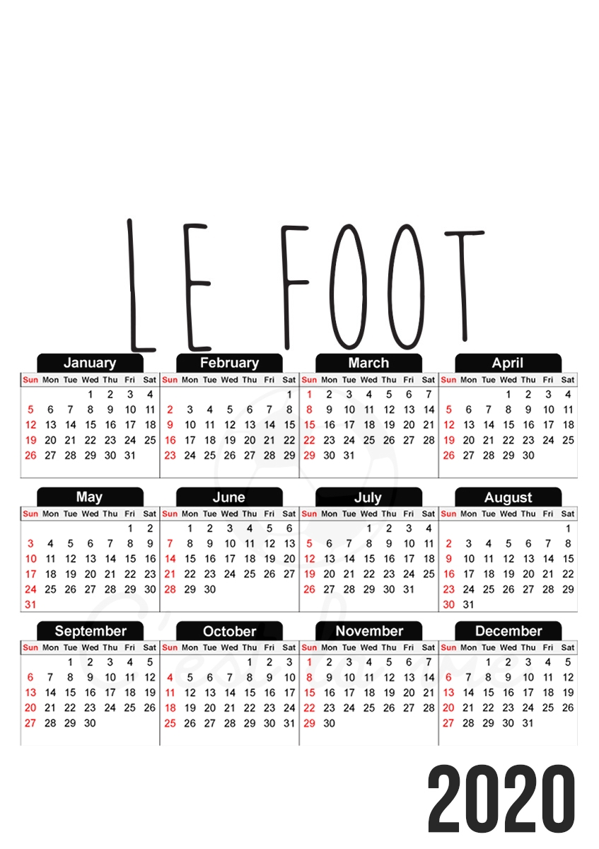 Le foot cest la vie für A3 Fotokalender 30x43cm