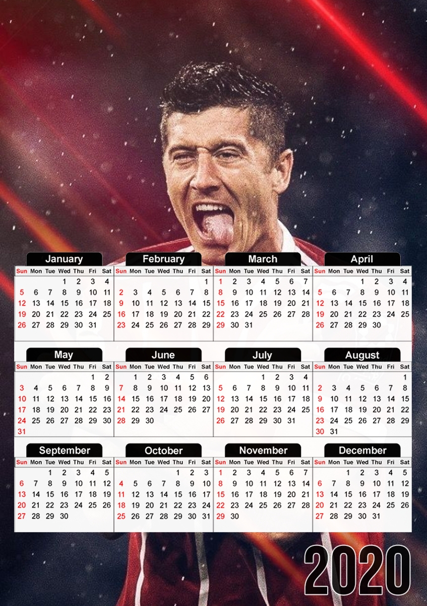 lewandowski football player für A3 Fotokalender 30x43cm