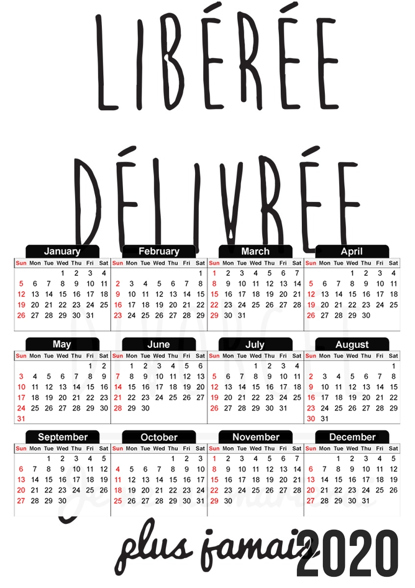 Liberee Delivree Divorcee für A3 Fotokalender 30x43cm