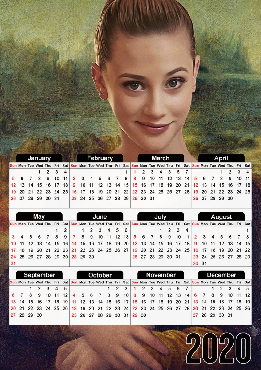 Lili Reinhart Mashup Mona Lisa Joconde für A3 Fotokalender 30x43cm