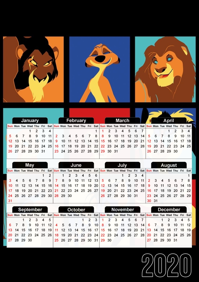Lion pop für A3 Fotokalender 30x43cm