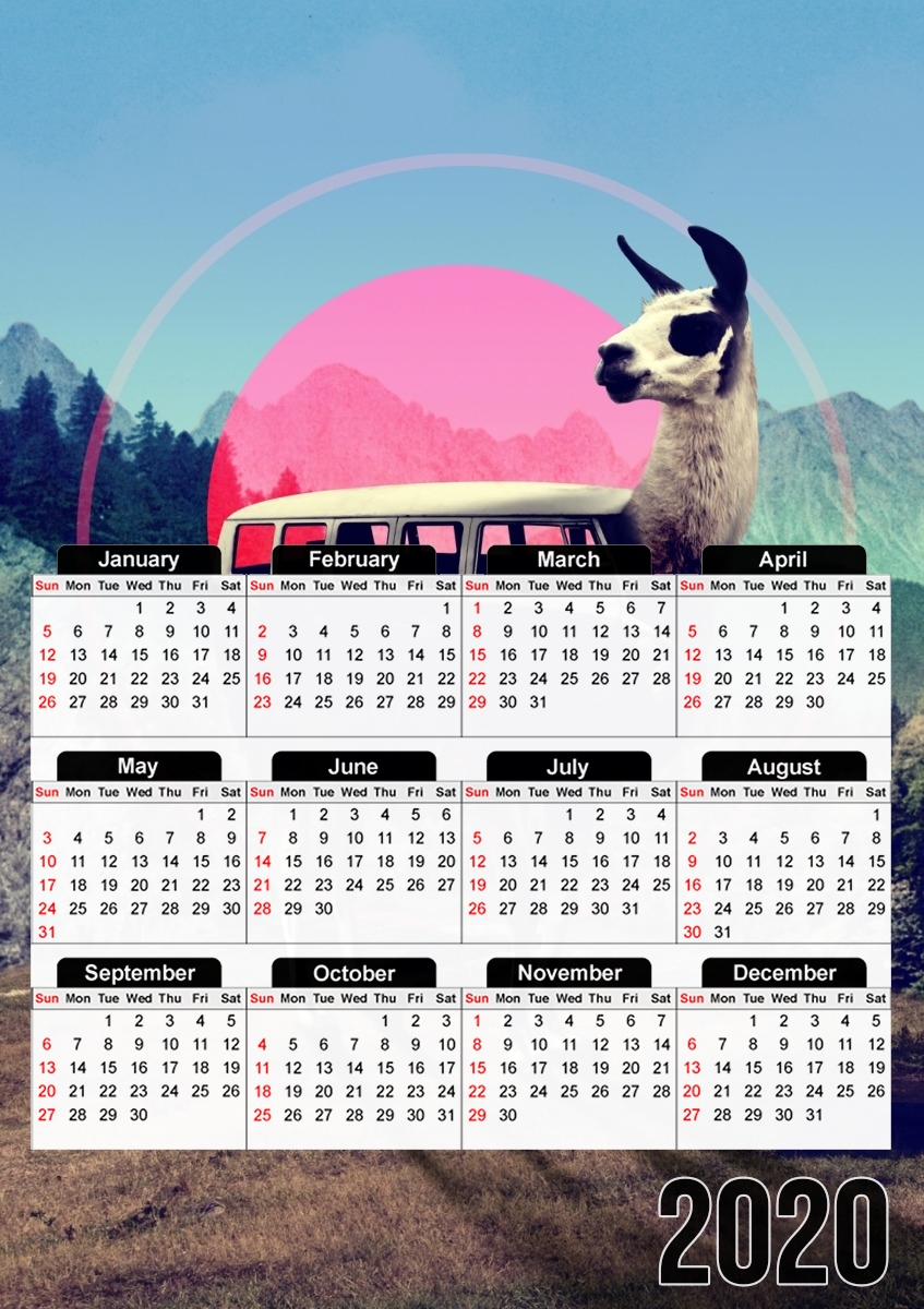 Llama für A3 Fotokalender 30x43cm