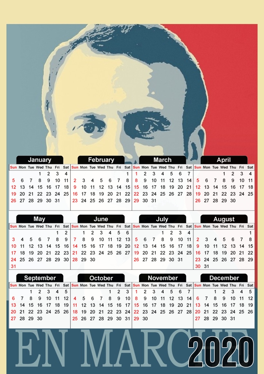 Macron Propaganda En marche la France für A3 Fotokalender 30x43cm