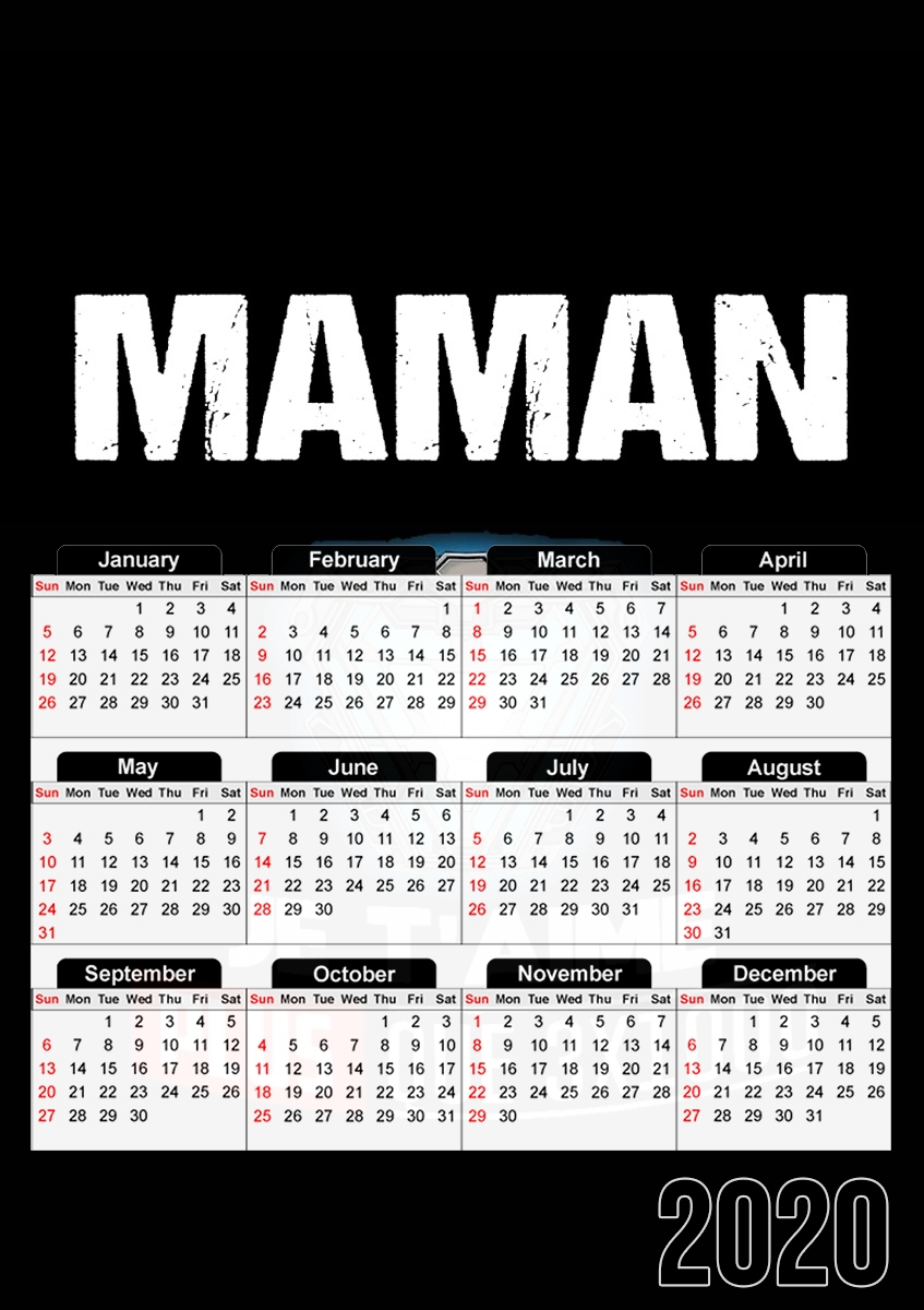 Maman je taime plus que 3x1000 für A3 Fotokalender 30x43cm