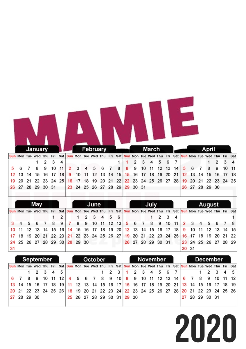 Mamie en 2020 für A3 Fotokalender 30x43cm