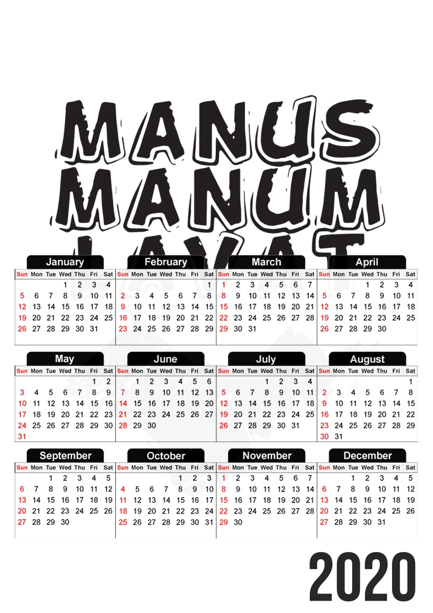 Manus manum lavat für A3 Fotokalender 30x43cm