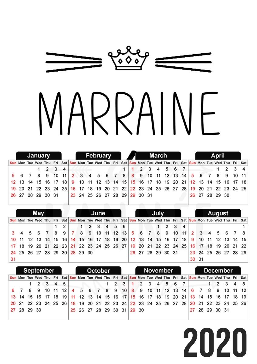 Marraine de lannee für A3 Fotokalender 30x43cm