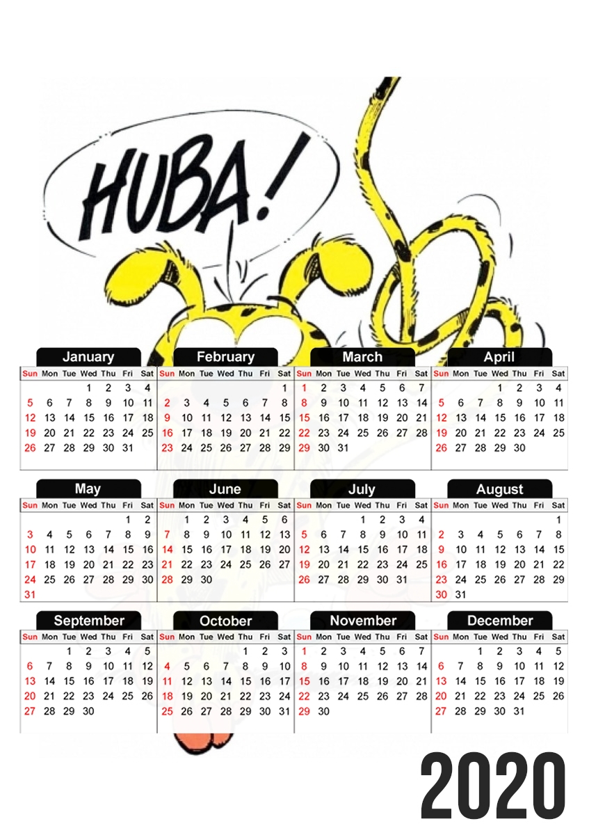 Marsupilami Houba für A3 Fotokalender 30x43cm