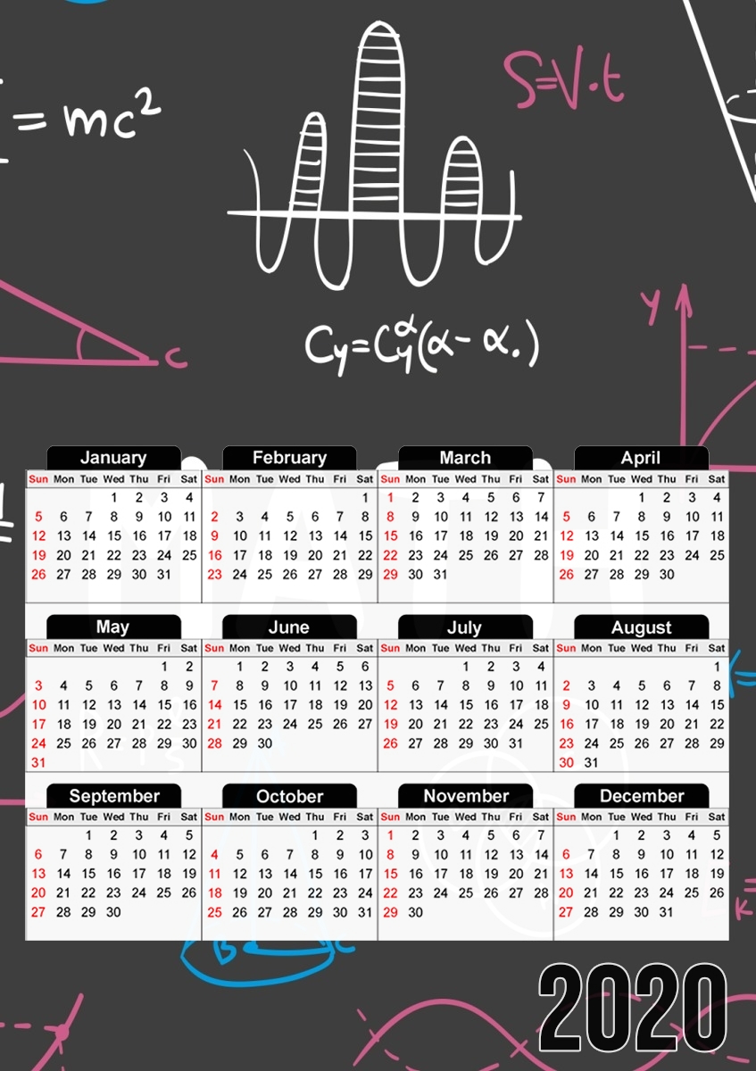 Mathematics background für A3 Fotokalender 30x43cm