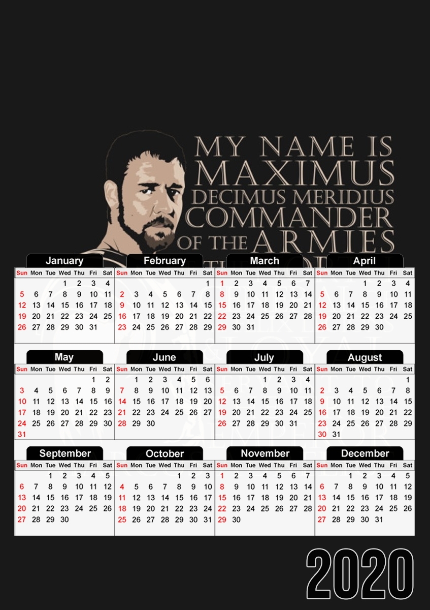 Maximus the Gladiator für A3 Fotokalender 30x43cm