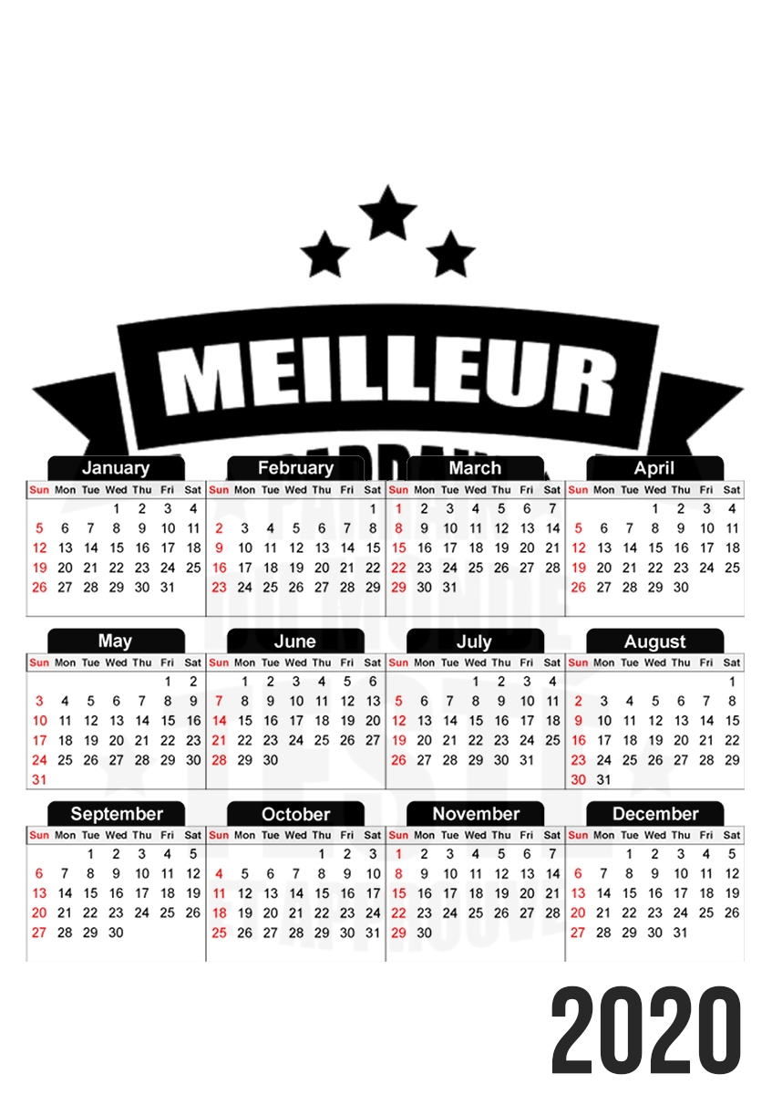 Meilleur parrain du monde für A3 Fotokalender 30x43cm