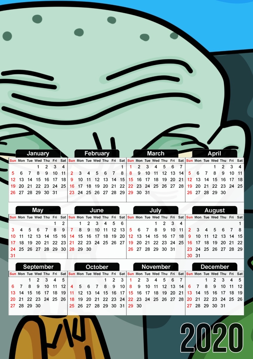 Meme Collection Squidward Tentacles für A3 Fotokalender 30x43cm