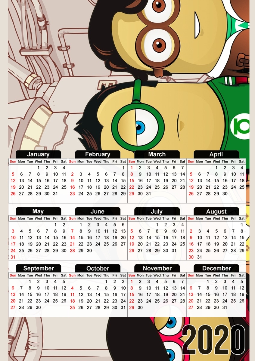 Minions mashup Big Bang Theory für A3 Fotokalender 30x43cm