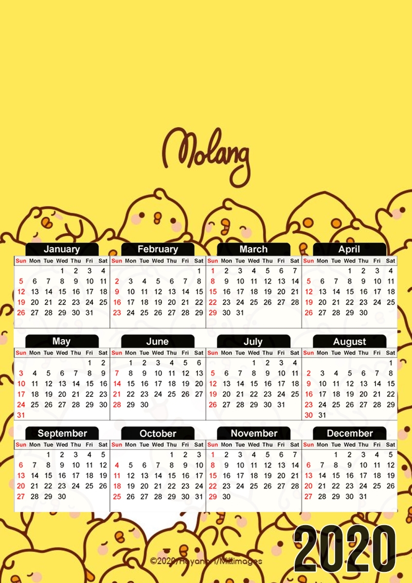 Molang für A3 Fotokalender 30x43cm