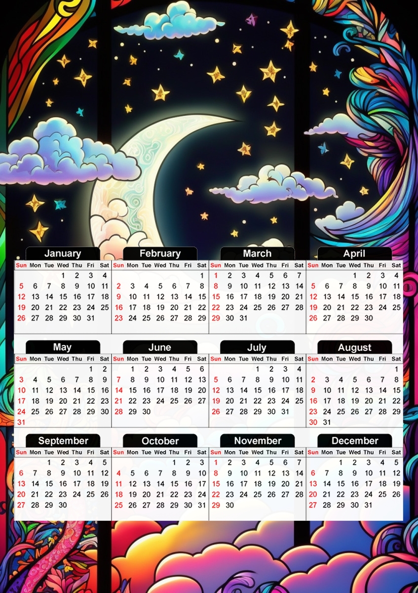 Moon Crystal für A3 Fotokalender 30x43cm