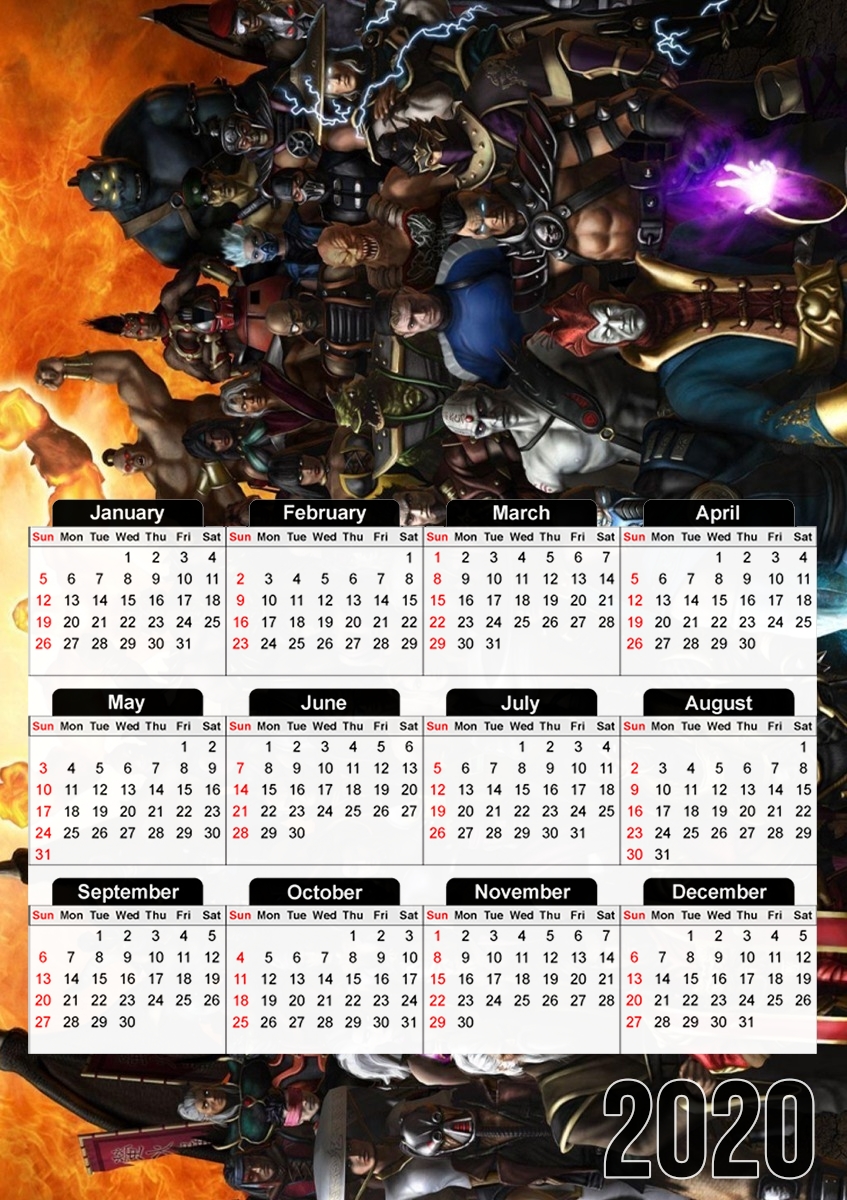 Mortal Kombat All Characters für A3 Fotokalender 30x43cm